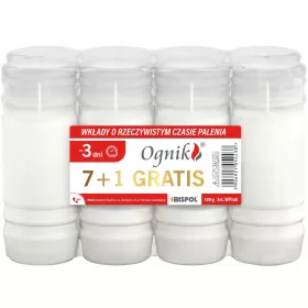   BISPOL Парафинова вложка за свещ WP3 72h, 8 бр