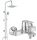 Едноръкохватков смесител за вана Grohe BAULOOP, хром + открит душ комплект Kuchinox Hiro