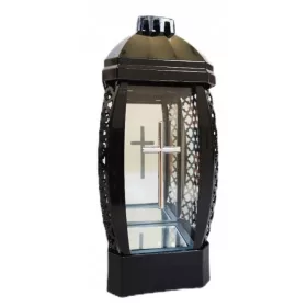   Черна Капличка Лампион със Сребърен Кръст