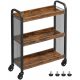  Кухненска количка Vasagle LRC66BX 66x26x85 см черно-кафява