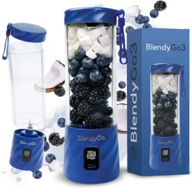    BlendyGo блендер за чаши Смути миксер мини блендер за чаши 3 250 W син