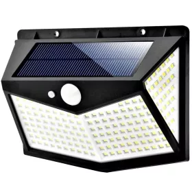   Соларна Лампа със 212 LED и Датчик за Движение - Водоустойчива Охранителна Стенна Лампа