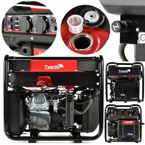  Преносим монофазен бензинов генератор Tvardy 3500 W