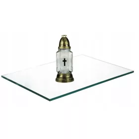   Закалено стъкло за светилник 60x40 с 4 силиконови подложки