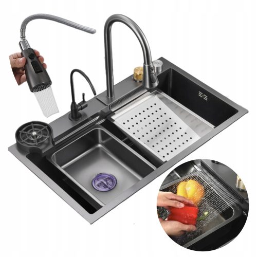 Мивка с едно корито Ari FunctionSink, черна стомана