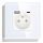 Електрически контакт, USB Wall DC Smart Home бял