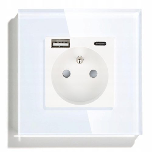 Електрически контакт, USB Wall DC Smart Home бял