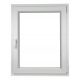 PVC ДОГРАМА RU дясна 600x500 / 60x50 БЯЛА, ОТ РЪКА