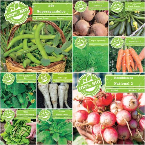  Комплект зеленчукови семена BIO SEEDS 10 опаковки