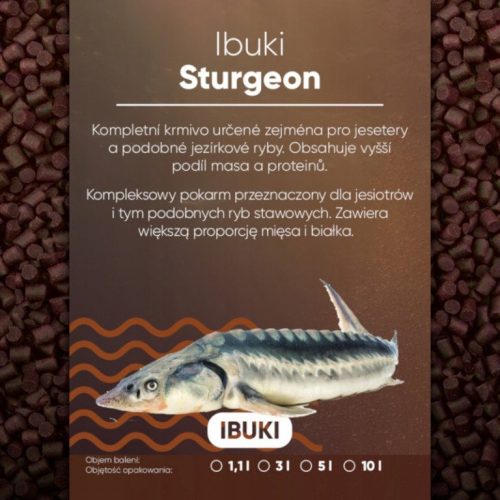  Ibuki Sturgeon 3 мм 10 л храна за риби