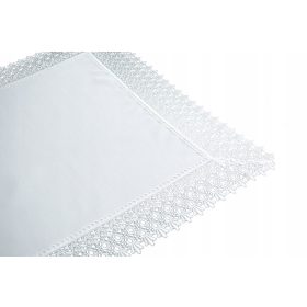   Покривка, пътека - Пътека за маса, бяла, кремава, 180 х 60 см