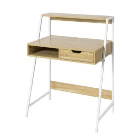   Правоъгълно бюро SoBuy Desk 81 x 50 x 100 см, светъл бук