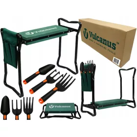   Градински стол - Градински стол Vulcanus, зелена пластмаса