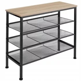    Шкаф за обувки TecTake 75,5 x 69,5 x 30,5 см, светъл дъб сонома