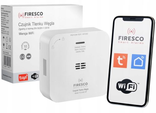 FCO-850 WF детектор за въглероден окис с функция SMART WIFI TUYA