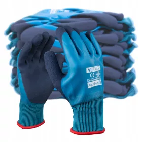   GAWORinternational gloves Водоустойчиви работни ръкавици сини размер 9 - L 12 чифта
