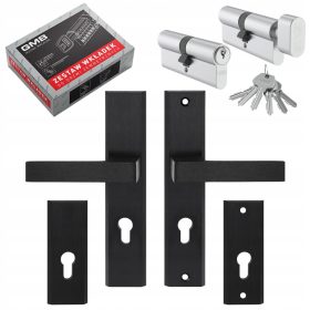   Metal-Bud Дълга външна дръжка, квадратна пластина, пластина с отвор за вложка