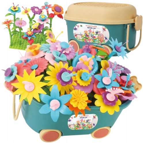  ГОЛЕМИ ЦВЕТНИ БЛОКОВЕ XXXL КОНСТРУКЦИЯ FLOWERS GARDEN 139 ЕЛЕМЕНТА + КУТИЯ