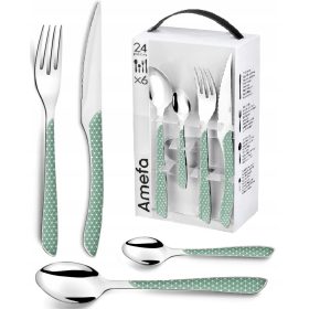   Комплект прибори за хранене - Комплект прибори Amefa Eclat Geo 24 бр.