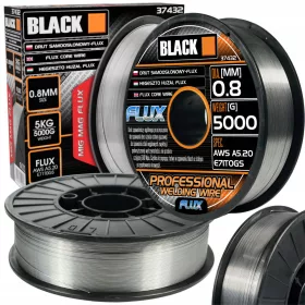   САМОЗАЩИТНА ЗАВАРИЧНА ТЕЛ 0.8MM 5000g 5KG FLUX BLACK