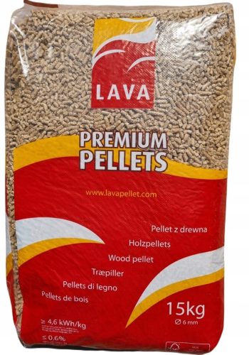  LAVA PELLET PREMIUM WOOD PELLET 100% CONIFERENT 65 ЧУВАЛА 975kg КУРИЕР