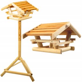   Хранилки за птици - ГОЛЯМА, СТОЯЩА ДЪРВЕНА ХРАНИЛКА ЗА ПТИЦИ