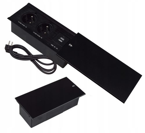 Електрически контакт, настолен USB Adelid черен
