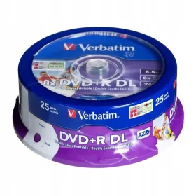  DVD диск Verbatim DVD+R 8.5 GB 25 бр.