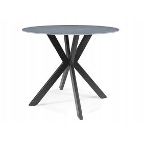    Кръгла маса за хол TALIA 90 ефект сив мрамор/черен Signal