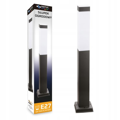  Кръгъл SuperLED стълб за осветление Manila E27, 45 см, черен