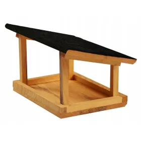   Хранилки за птици - ДЪРВЕНА ХРАНИЛКА КЪЩИЧКА ЗА ПТИЦИ ФУРАЖ ЗЪРНО М