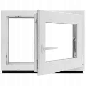   PVC ДОГРАМА 60 X 40 / 600 X 400 ДЯСНА ПРОЗОРЕЦА RU БЯЛА 24Ч