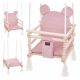 Градинска люлка - Детска люлка Wooden Velvet Teddy Bear 3in1 Dirty Pink