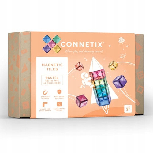  Магнитни блокчета Connetix Магнитни блокчета Connetix - Пастел Квадрат Опаковка 40 бр. 40 бр.
