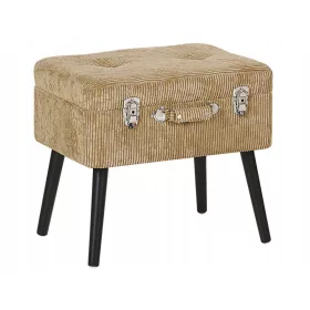    Тапициран пуф Beliani в нюанси на бежово