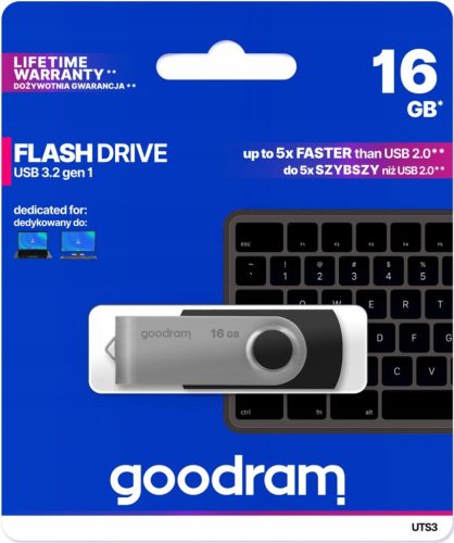  GOODRAM UTS3 флашка 16 GB USB 3.0 черна