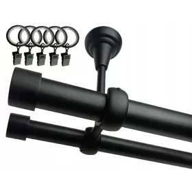    Двоен корниз за таван BLACK LOFT Fi25+19/350см жаби