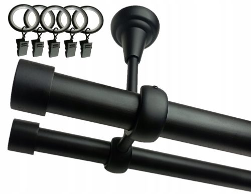  Двоен корниз за таван BLACK LOFT Fi25+19/350см жаби