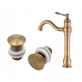   Подов смесител за умивалник CHDE Retro Brass