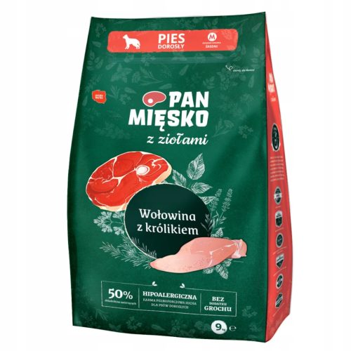  Pan Mięsko суха телешка храна 9 кг