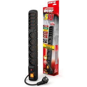    Acar S10 черен автоматичен предпазител от пренапрежение