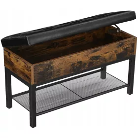    Шкаф за обувки Zanzara със седалка 70,1 x 45,2 x 30,1 см кафяви нюанси