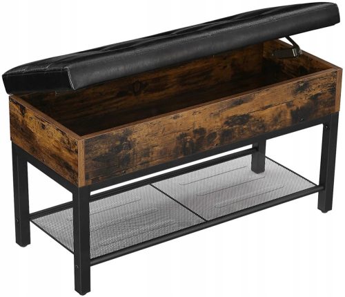  Шкаф за обувки Zanzara със седалка 70,1 x 45,2 x 30,1 см кафяви нюанси