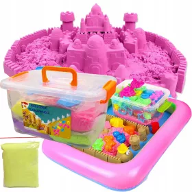   КИНЕТИЧЕН ПЯСЪК 6кг + ФОРМИ ПЯСЪЧНИК ЗА БАСЕЙН