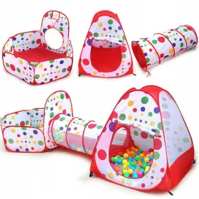   Комплект за дете 3в1 палатка, тунел и GTB басейн, многоцветен