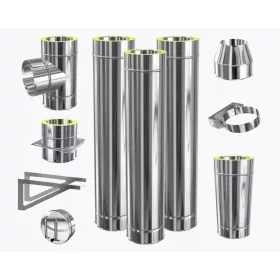   Система комин на конзола ИЗОЛИРАН fi 180 двустенен ВЪНШЕН МОДУЛЕН