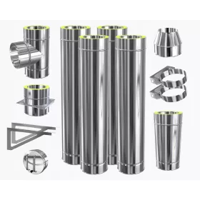   Система комин на конзола ИЗОЛИРАН fi 200 двустенен ВЪНШЕН МОДУЛЕН