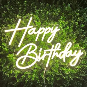   Забавен предмет - LED неонова лампа HAPPY BIRTHDAY надпис