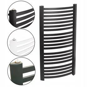   Воден радиатор за баня Komin-Expert 600 W 575 x 1220 mm черен