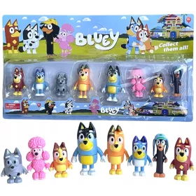    BLUEY и BINGO КОМПЛЕКТ ОТ 8 ФИГУРКИ ФИГУРКА ОТ A FAIR FAMILY FRIENDS